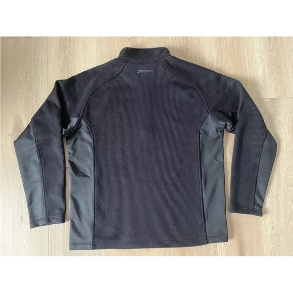 Spyder Core Sweater Jacket 1/4 Zip Men's Size Large Black *L15 - Picture 2 of 2